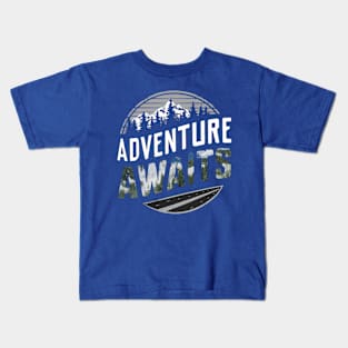 Adventure Awaits hiking Kids T-Shirt